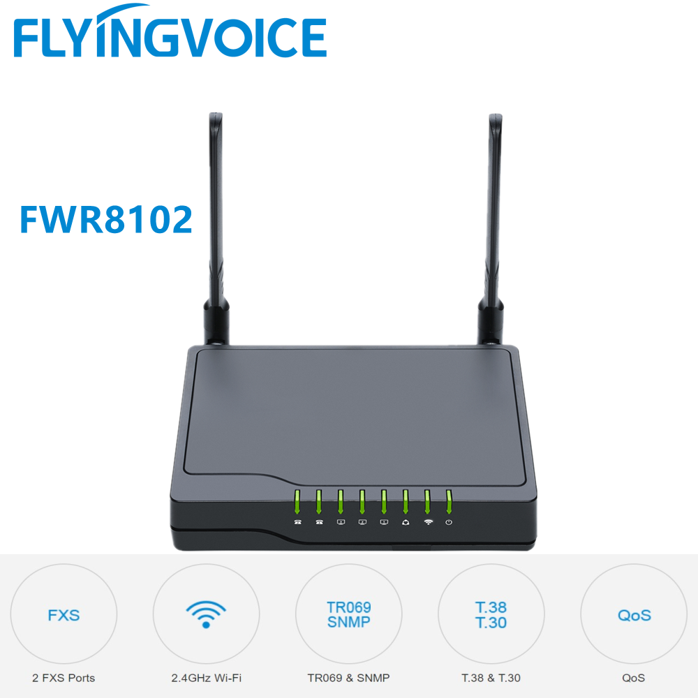 FlyingVoice VoIP IP ȭ ,  VOIP  ȭ , 1 WAN, 3 LAN, 2 FXS Ʈ, IP  ý ġ, FWR8102